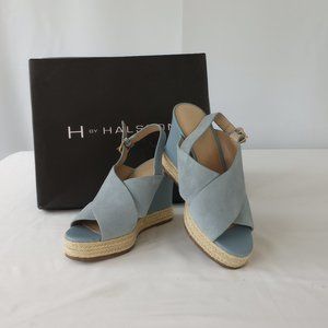 NWT Blue Suede Wedge Shoe